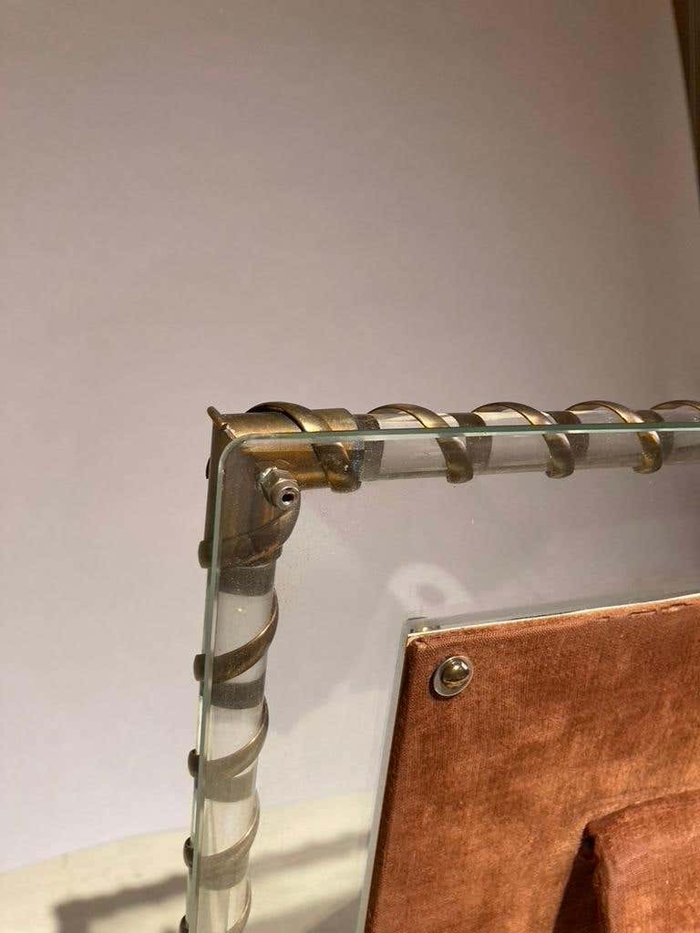 Fontana Arte Glass and Brass Picture Frame