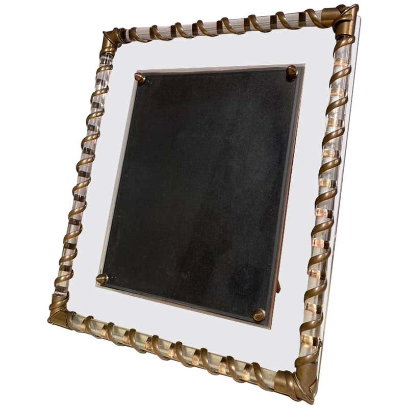 Fontana Arte Glass and Brass Picture Frame