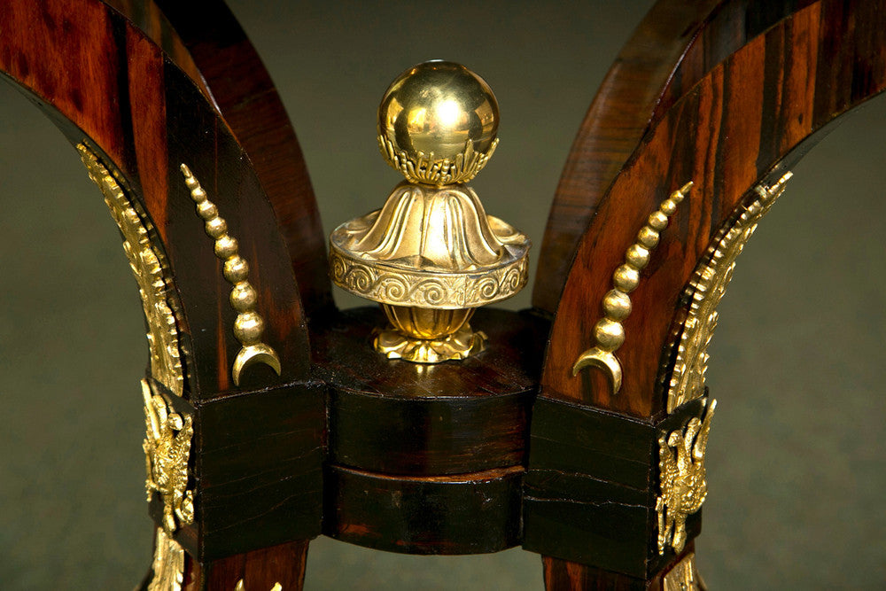 Regency Brass Inlaid Games Table