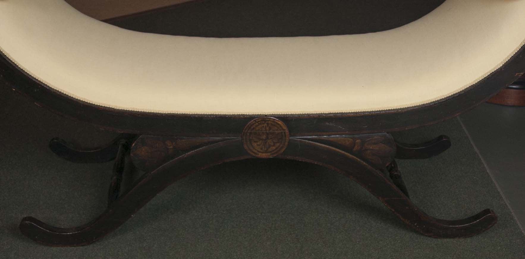 Large Scroll Arm Bench
