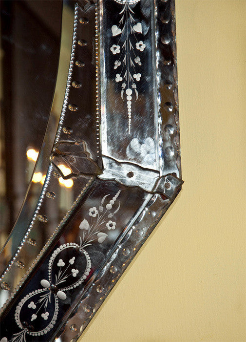 Octagonal French Deco Mirror