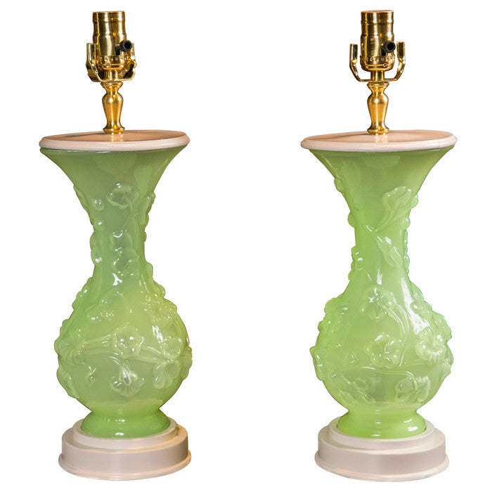 American Pressed Glass Vases now Table Lamps