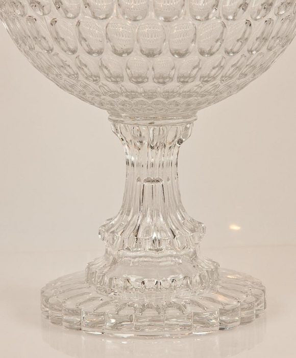 Thumbprint Glass Compote