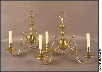 Georgian Brass Wall Sconces