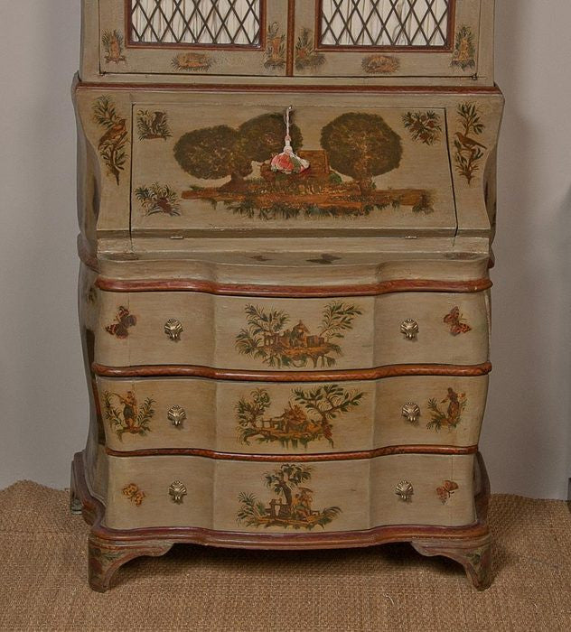 Baroque Style Painted Secretary
