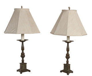 Pair of Bronze Candlesticks
