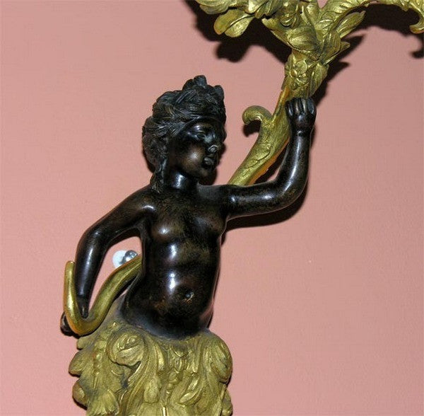 Set Of Four Regence Bronze Putti Sconces