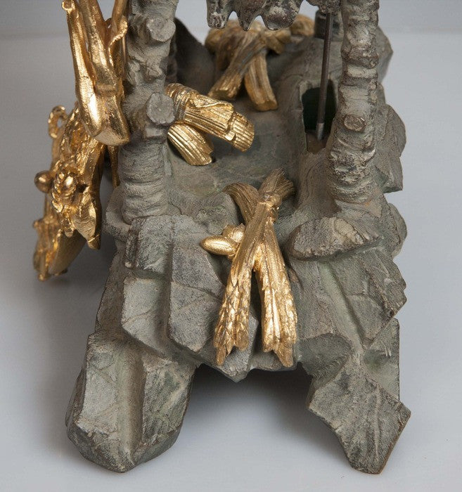 Bronze Tropical Theme French Clock