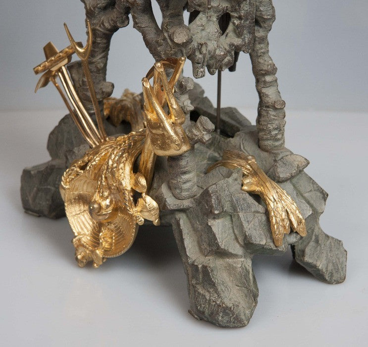 Bronze Tropical Theme French Clock