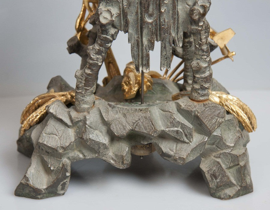 Bronze Tropical Theme French Clock