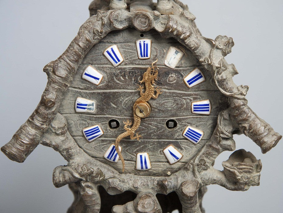 Bronze Tropical Theme French Clock