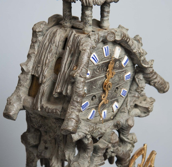 Bronze Tropical Theme French Clock