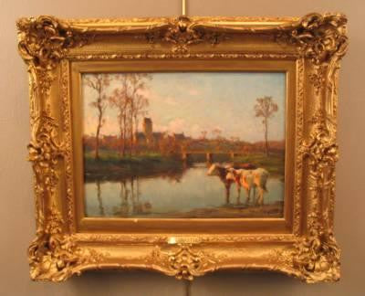 A River Scene by Felix Planquette (French, 1873-1964)