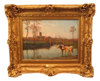 A River Scene by Felix Planquette (French, 1873-1964)