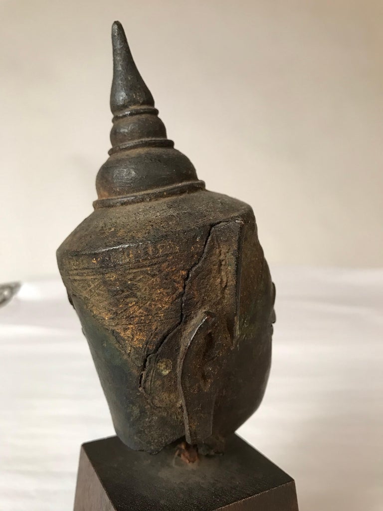 16th Century Thai Bronze Buddha Hea