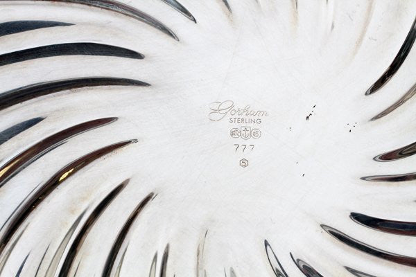 A Large Gorham Sterling Bowl with Swirl Design