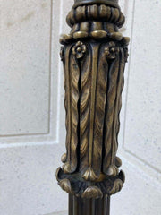 Italian Neoclassical Bronze Floor Lamp with Paw Feet