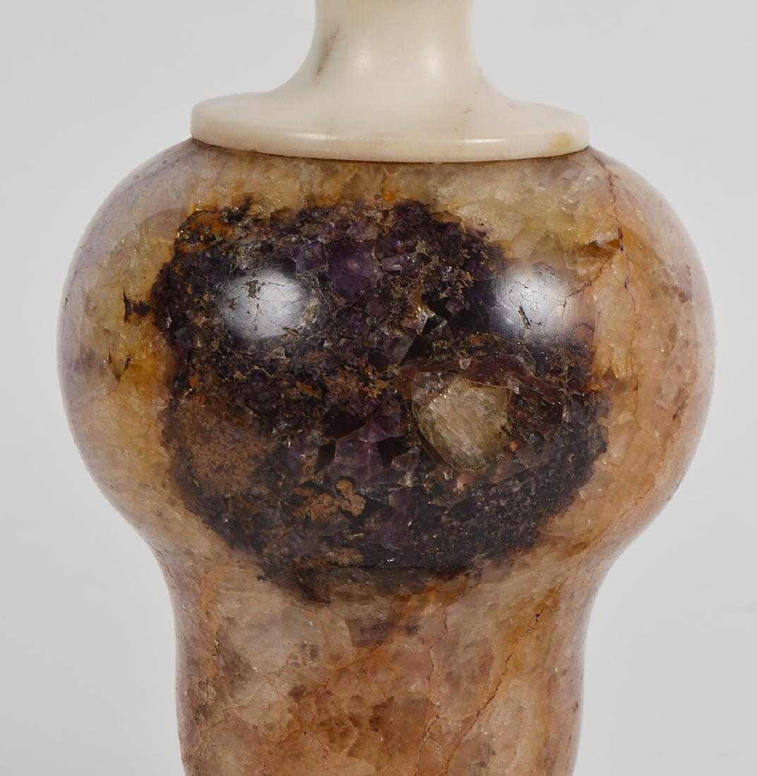 Pair of 19th Century Blue John Fluorspar Decorative Urns