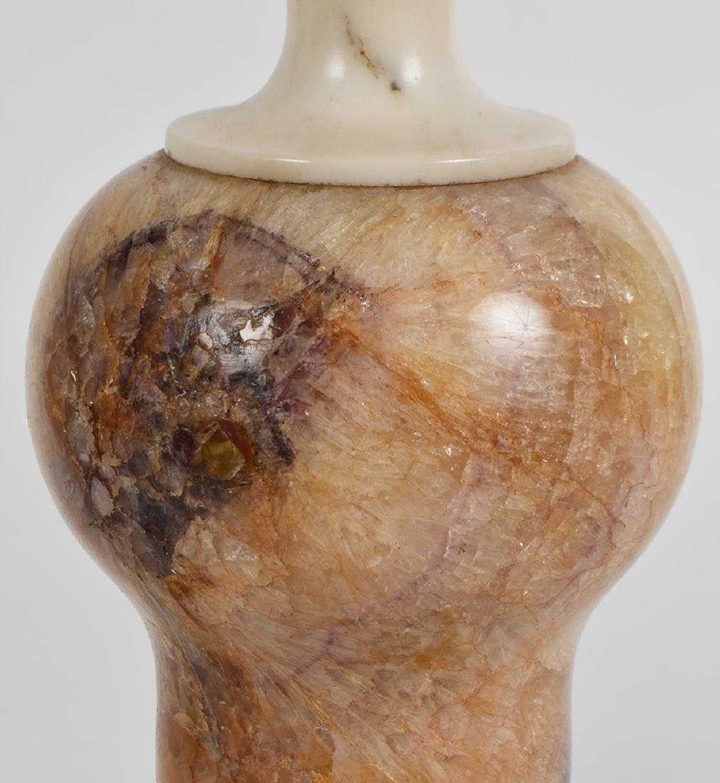Pair of 19th Century Blue John Fluorspar Decorative Urns