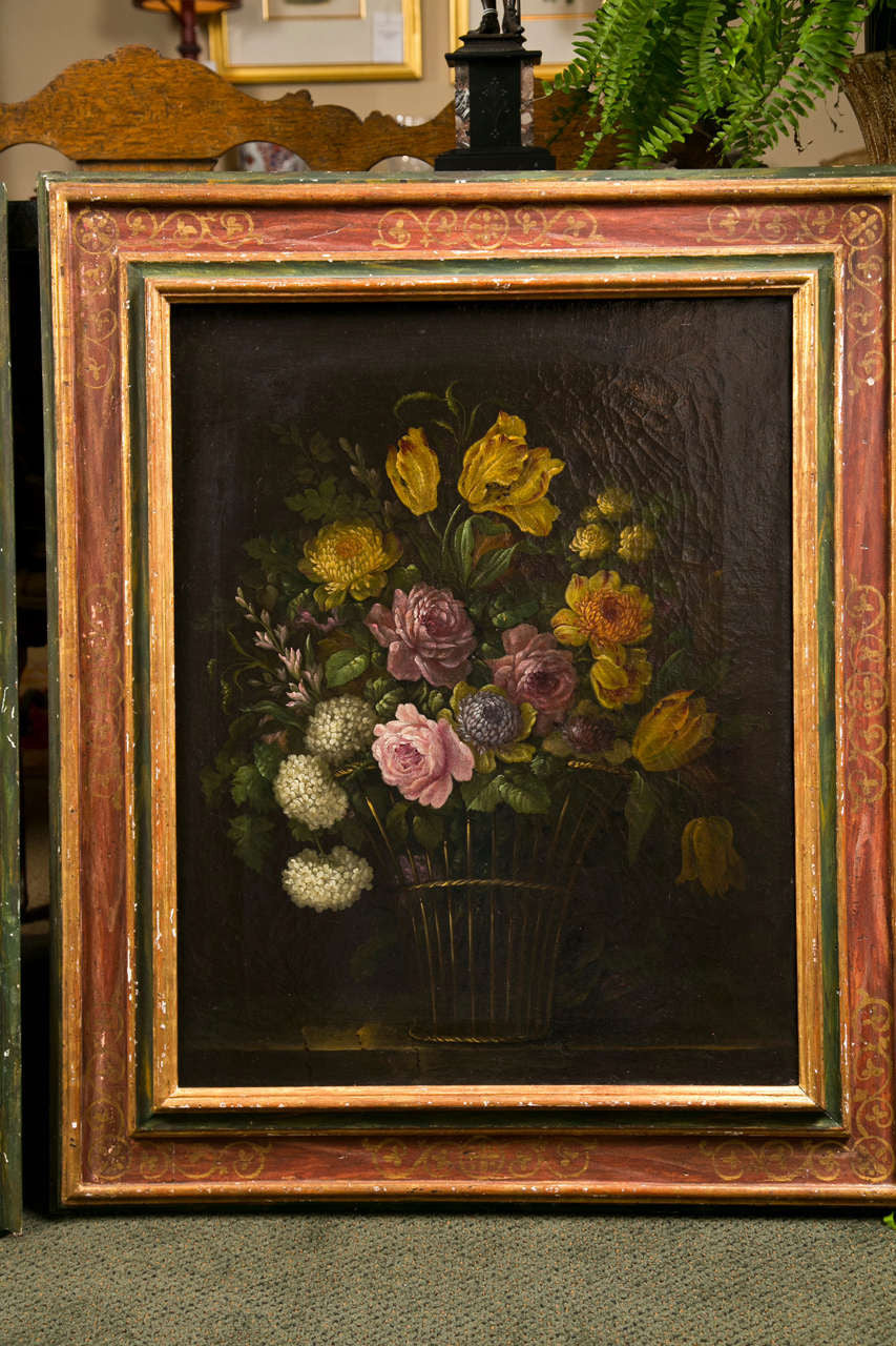 Pair of Italian Floral Still Lifes