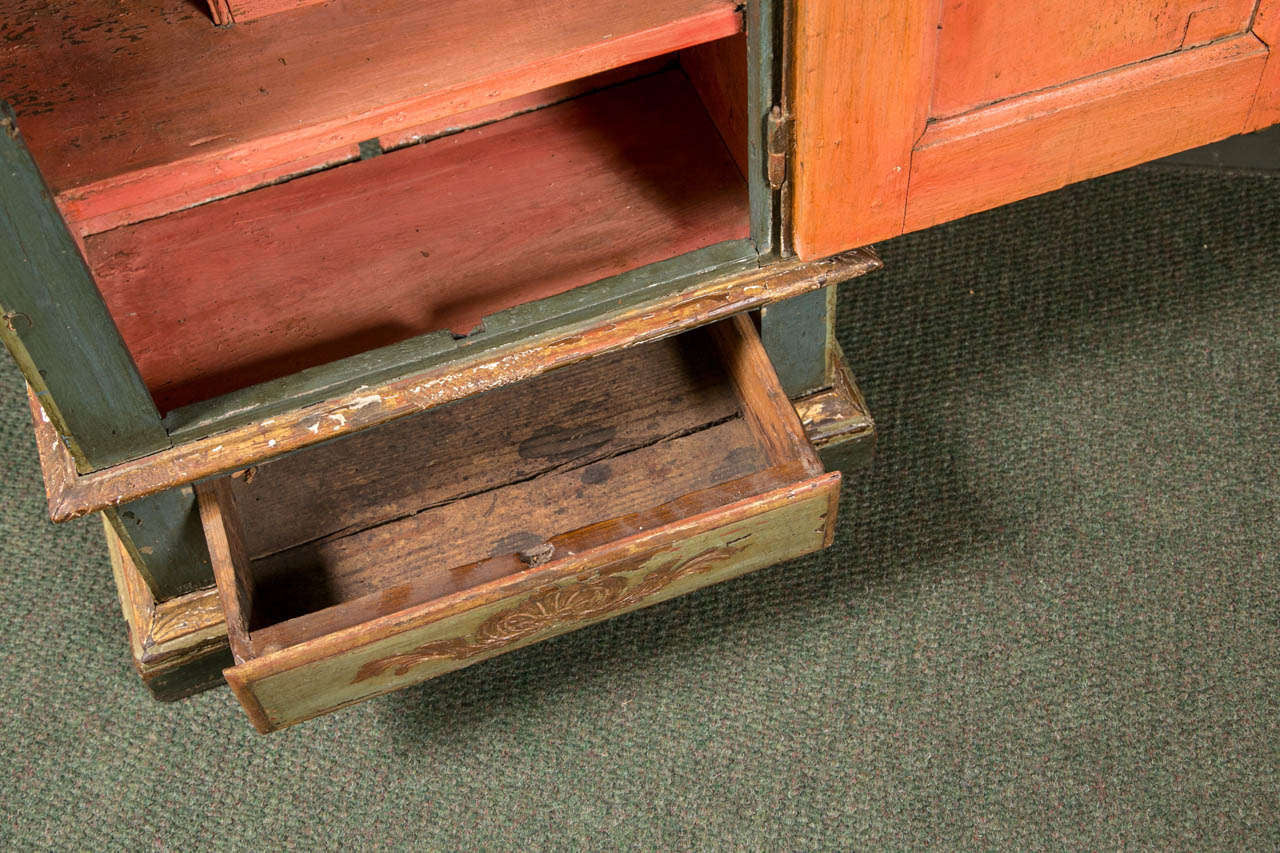 European Painted Cabinet