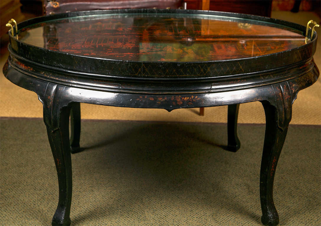 Chinese Lacquer Tray Table