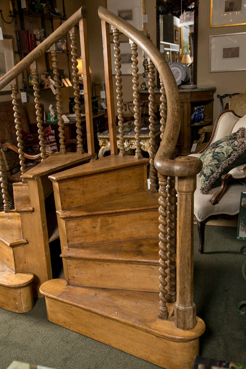 Antique 19th Century English Pine Stair Steps - One Available