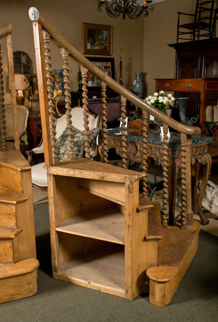 Antique 19th Century English Pine Stair Steps - One Available