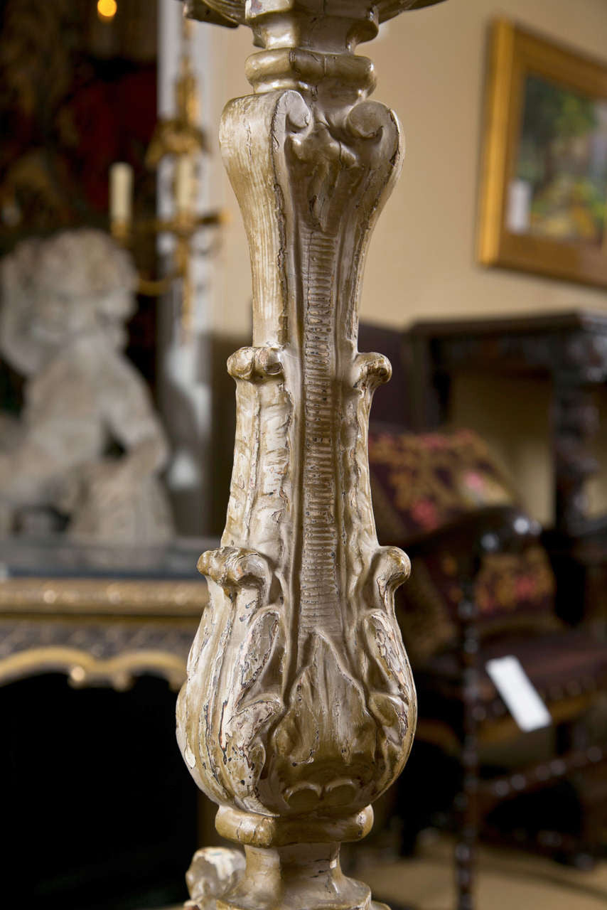 18th Century Candlestick Mounted as a Lamp