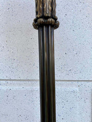 Italian Neoclassical Bronze Floor Lamp with Paw Feet