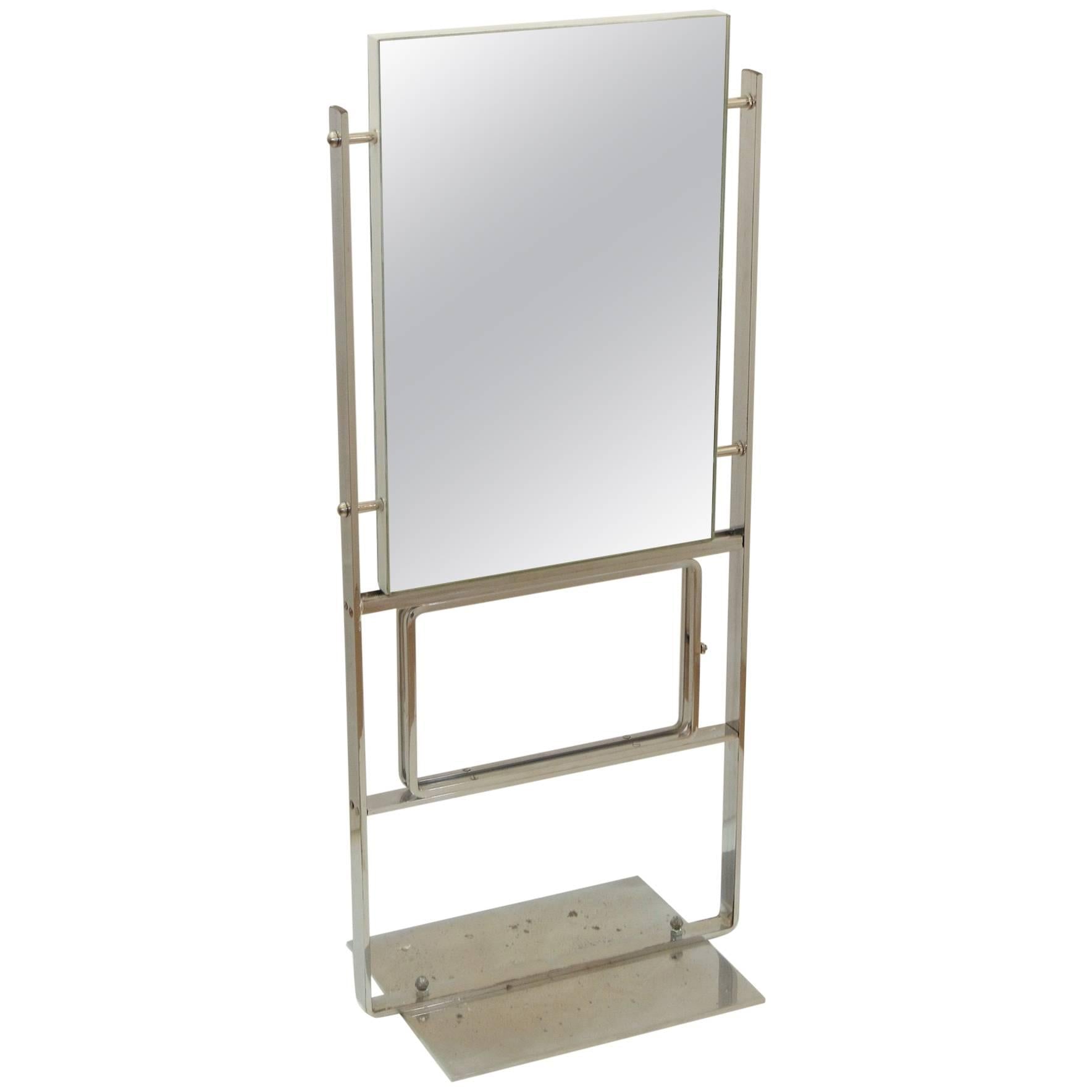 Unusual and Large Double-Sided Deco Display Mirror