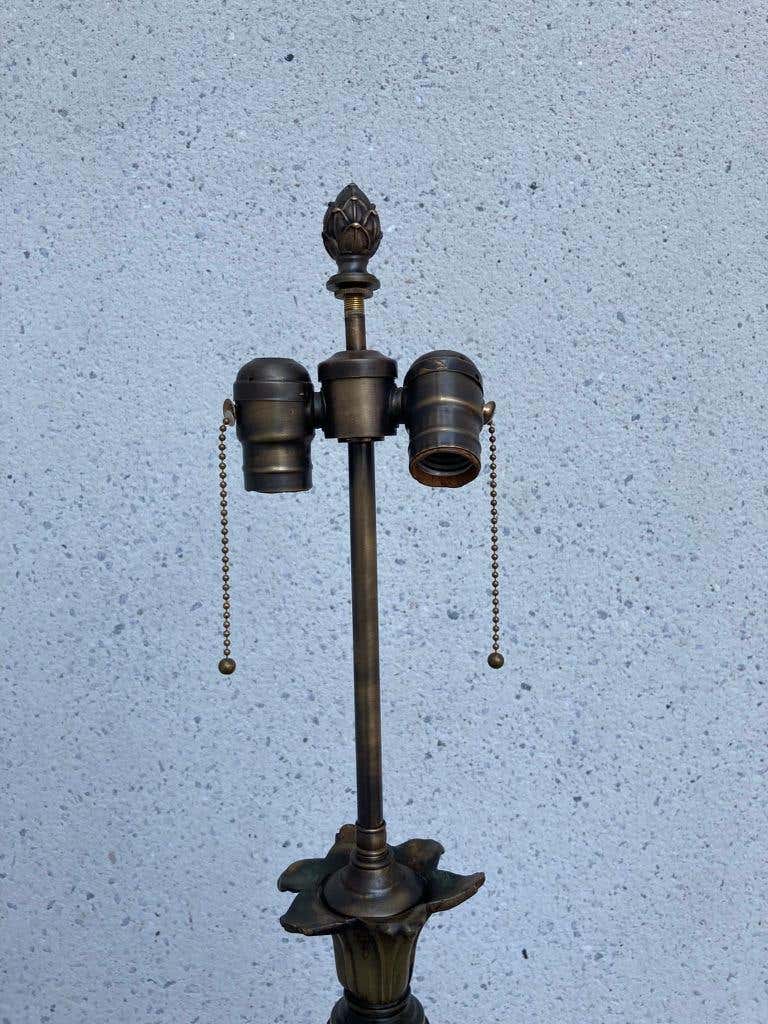 Italian Neoclassical Bronze Floor Lamp with Paw Feet