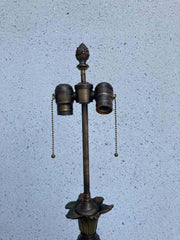 Italian Neoclassical Bronze Floor Lamp with Paw Feet