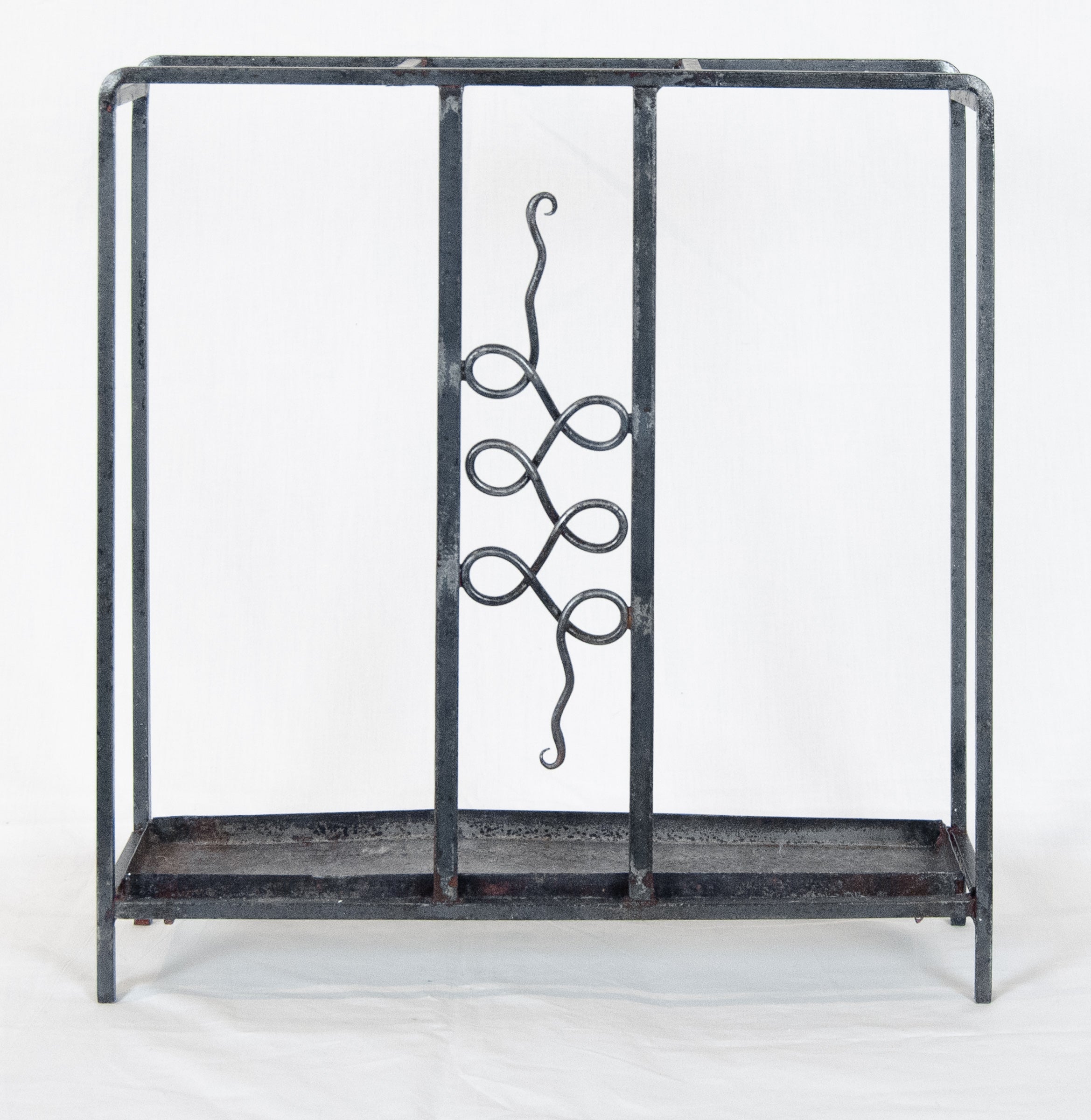 French Wrought Iron Art Deco Umbrella Stand