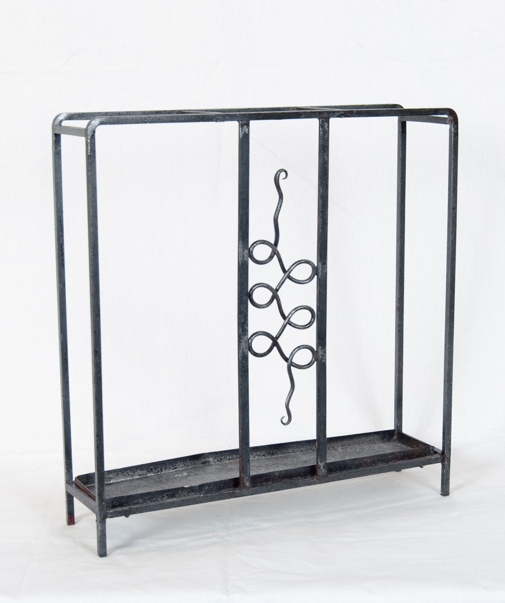 French Wrought Iron Art Deco Umbrella Stand