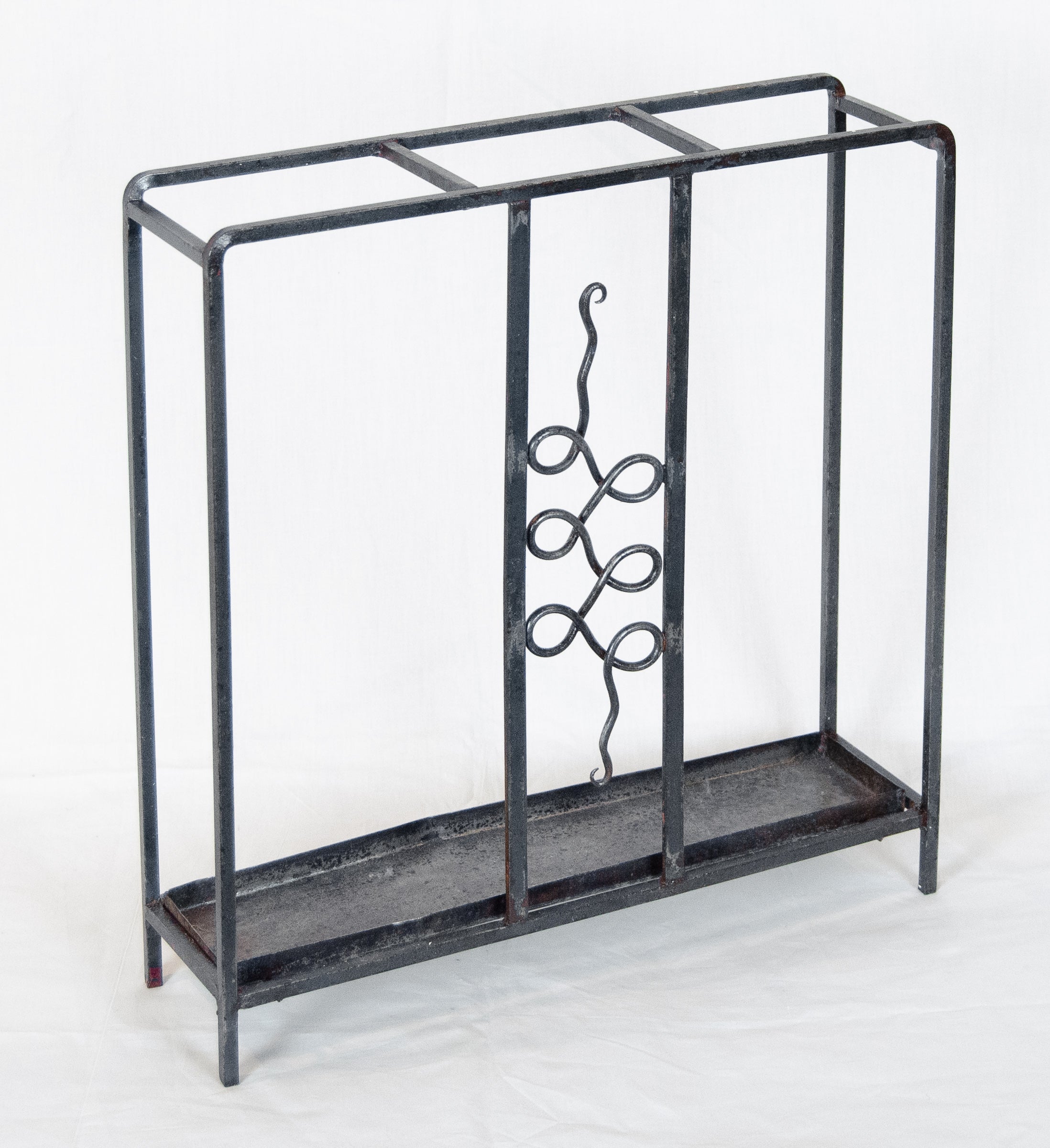 French Wrought Iron Art Deco Umbrella Stand