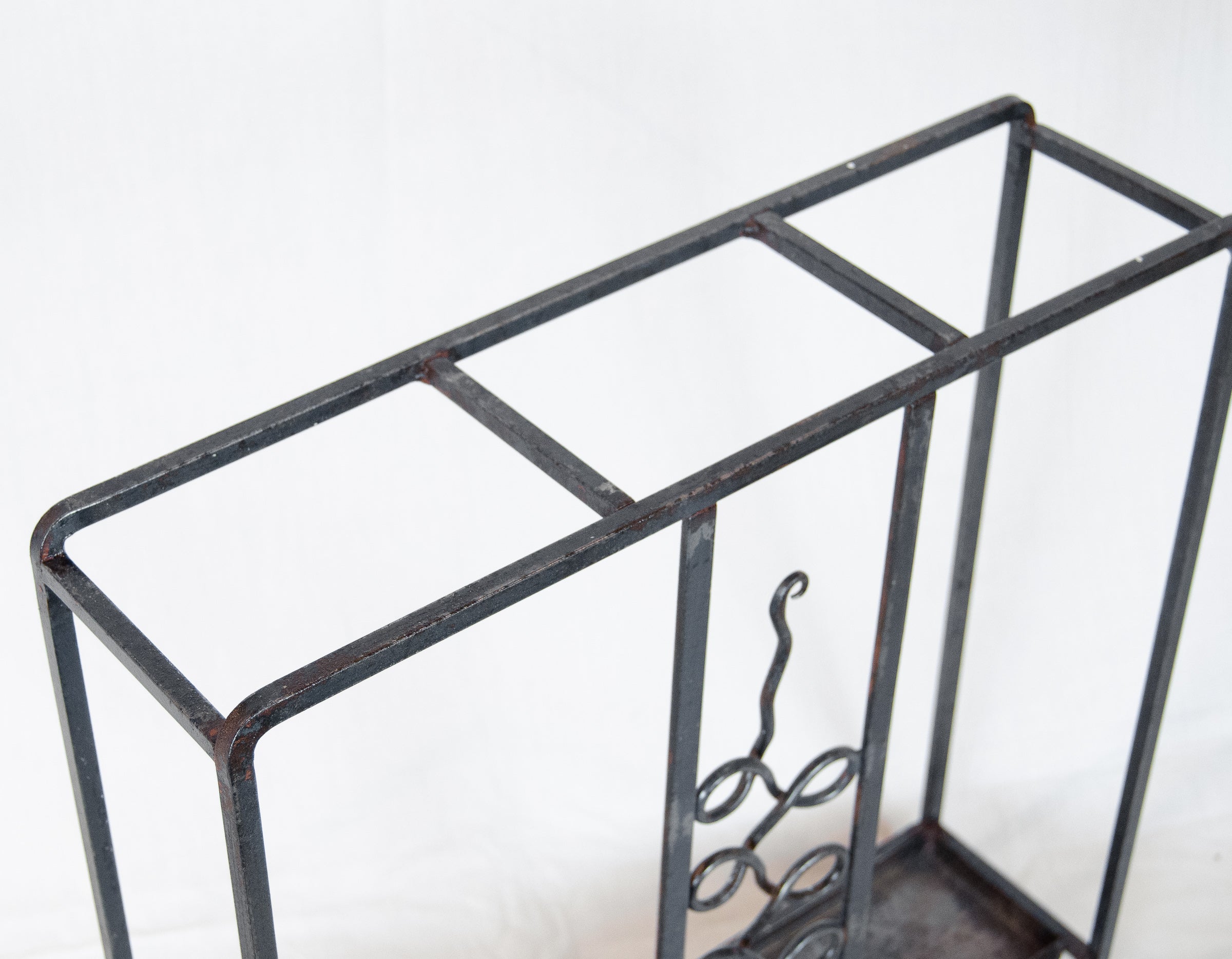 French Wrought Iron Art Deco Umbrella Stand