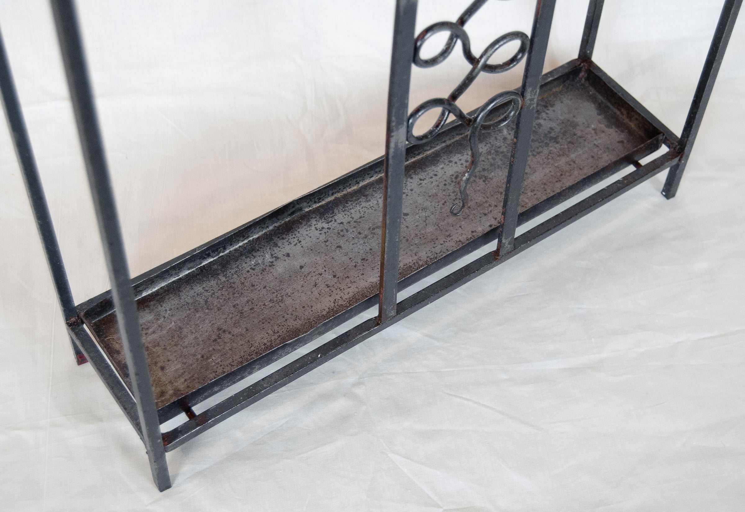 French Wrought Iron Art Deco Umbrella Stand