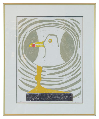 "Gull" Woodblock Print by Arthur William Higgins