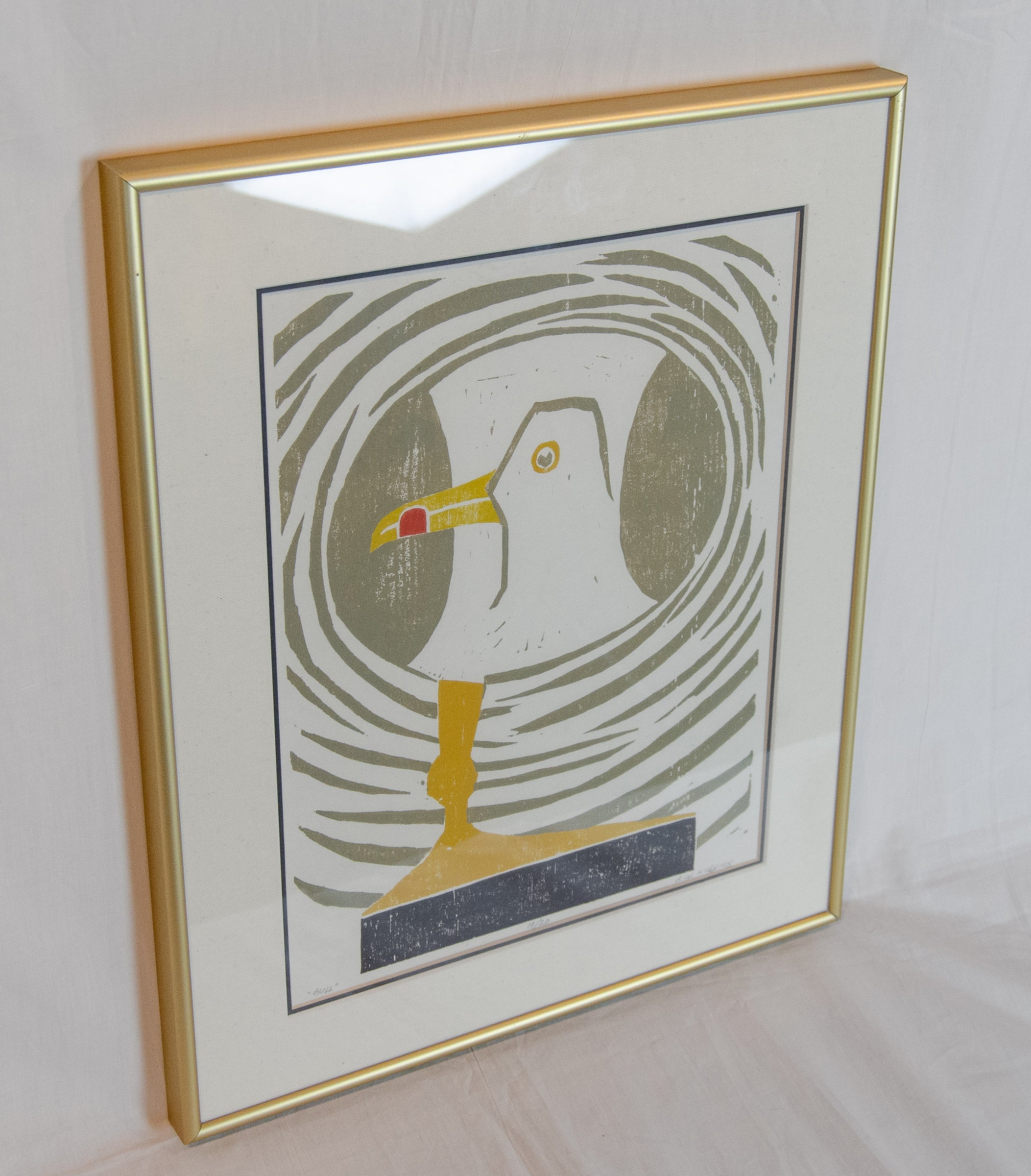 "Gull" Woodblock Print by Arthur William Higgins
