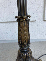 Italian Neoclassical Bronze Floor Lamp with Paw Feet