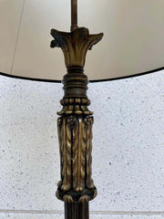 Italian Neoclassical Bronze Floor Lamp with Paw Feet