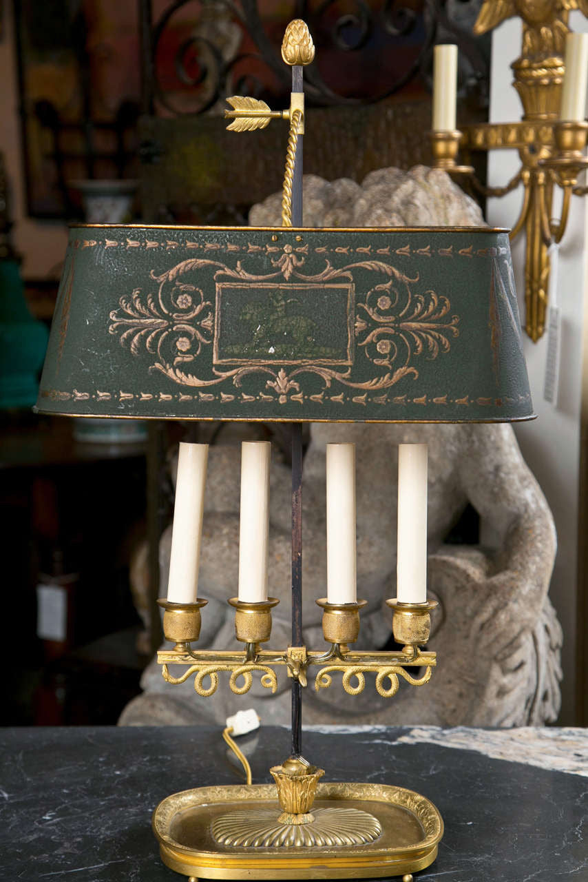 Baltic Tole Peinte Bouillotte Lamp