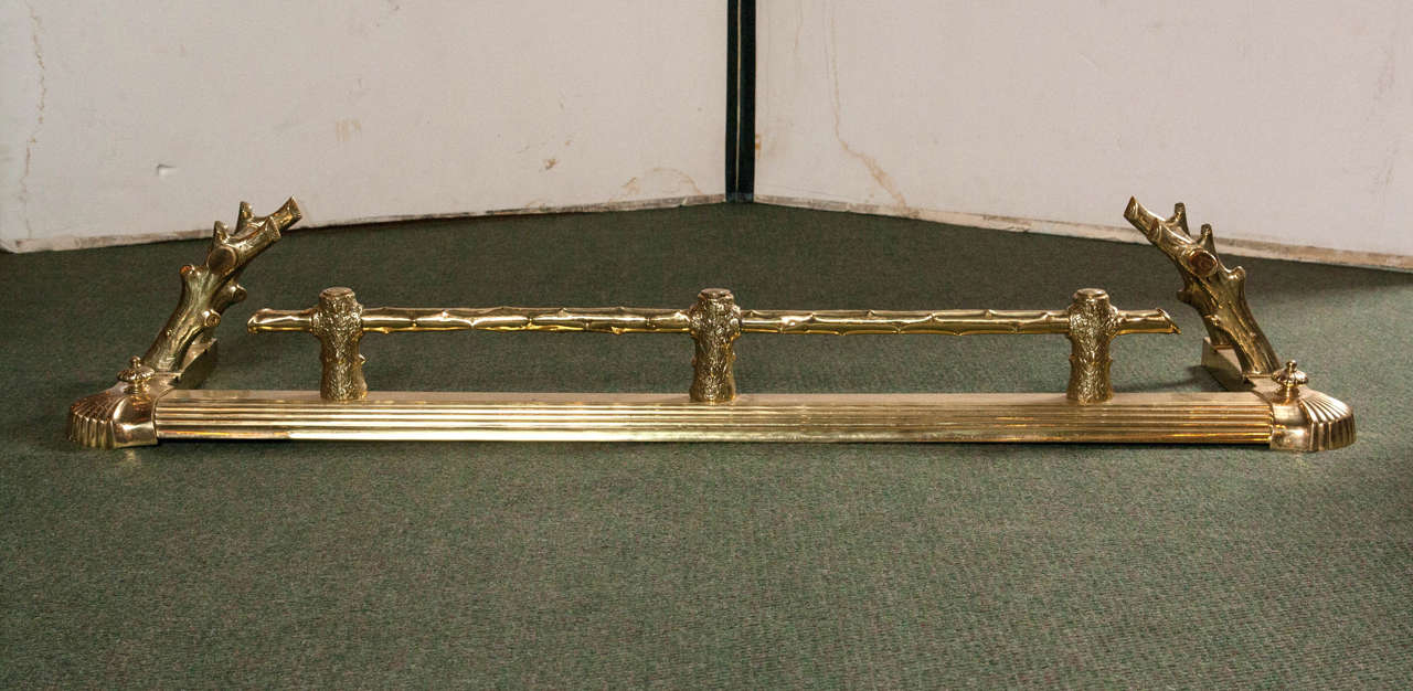 English Brass Fireplace Fender
