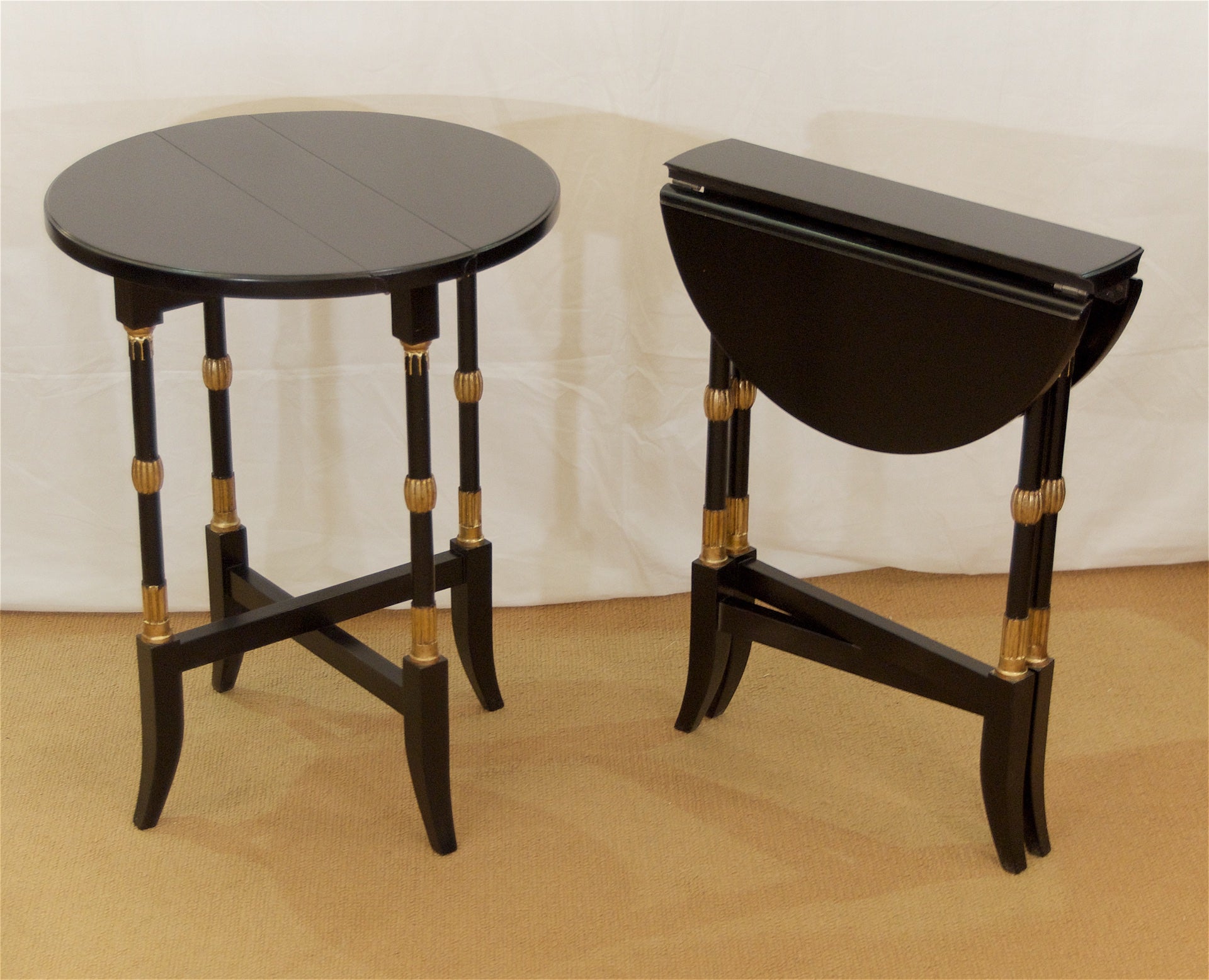 Regency-Style Folding Occasional Tables from the Fontainebleau Hotel, Priced Individually