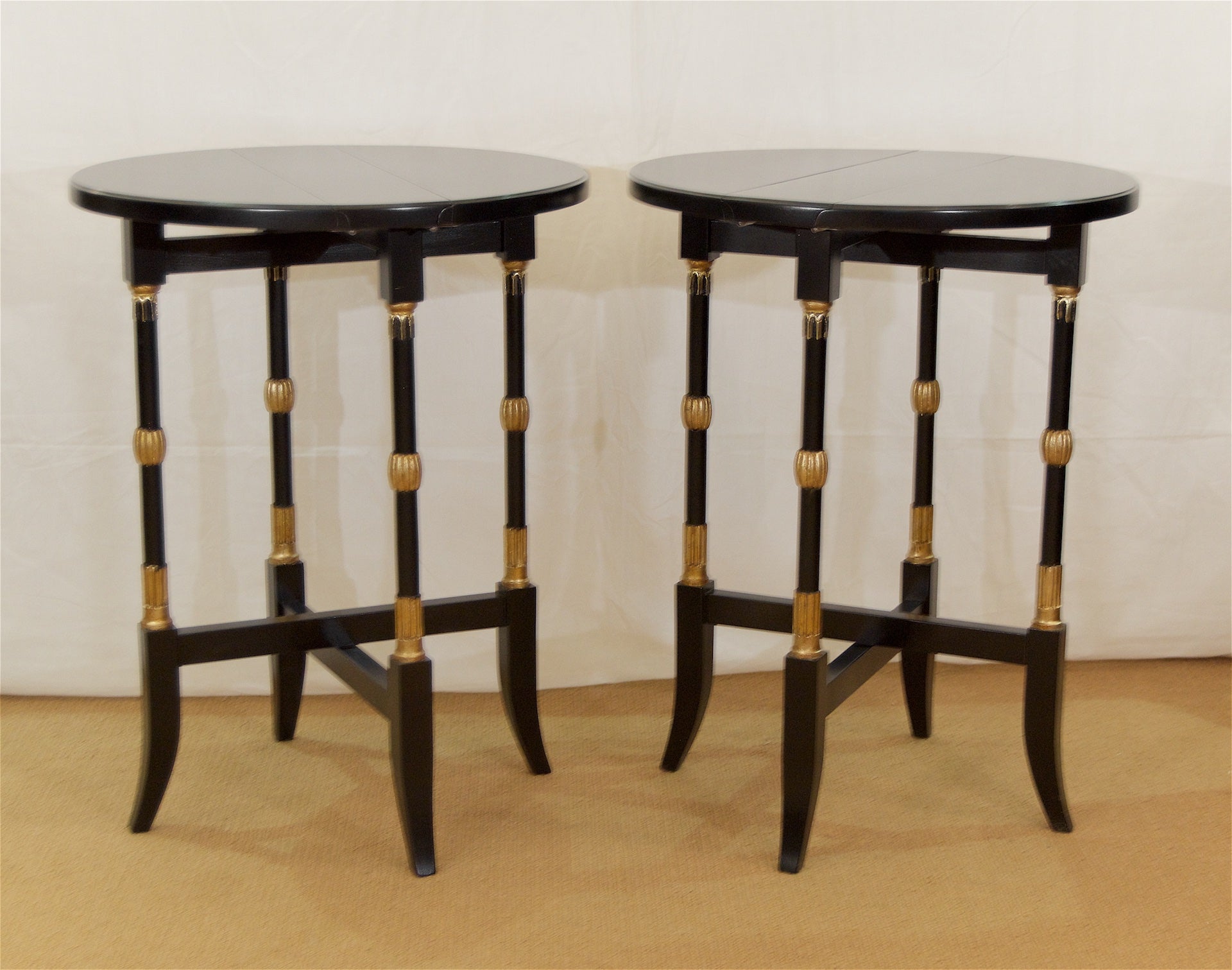 Regency-Style Folding Occasional Tables from the Fontainebleau Hotel, Priced Individually