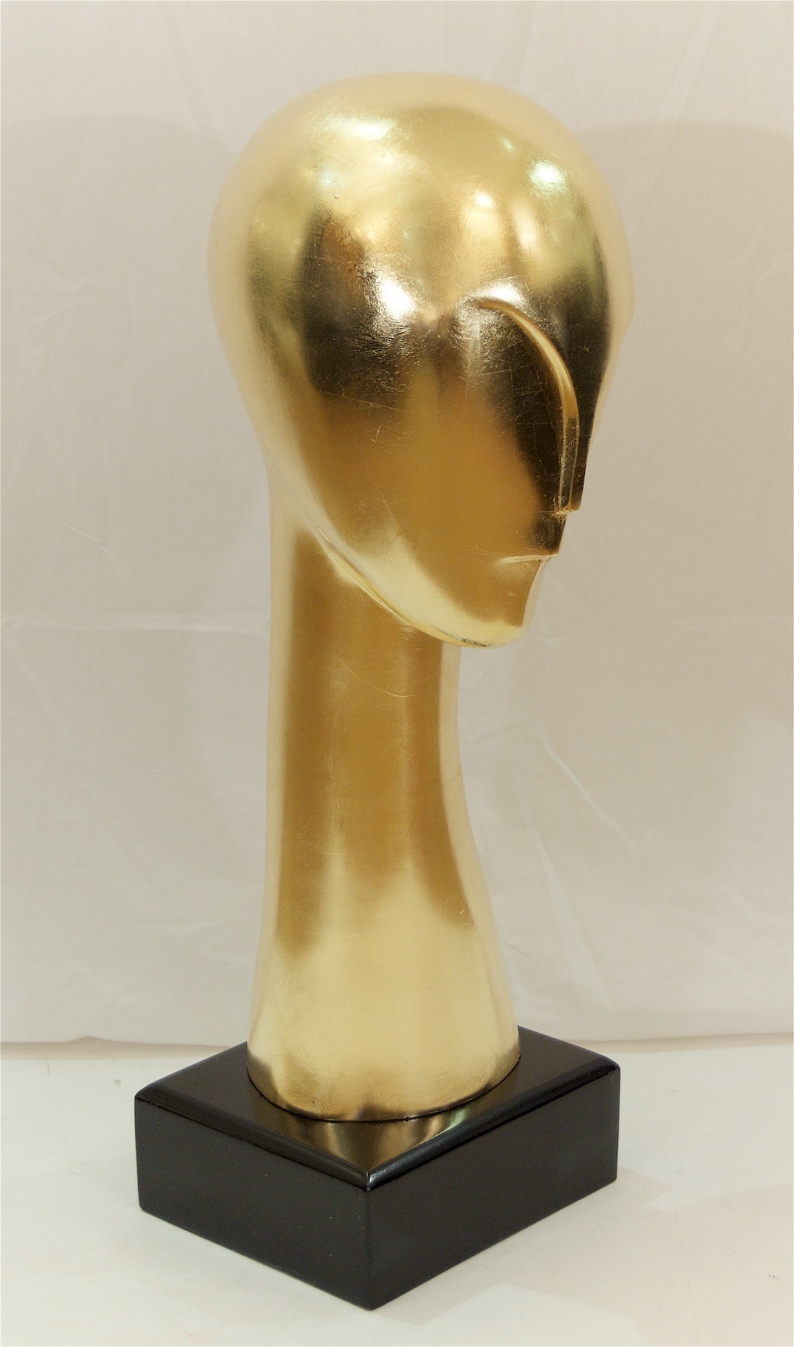 Giltwood Head Sculpture After Brancusi