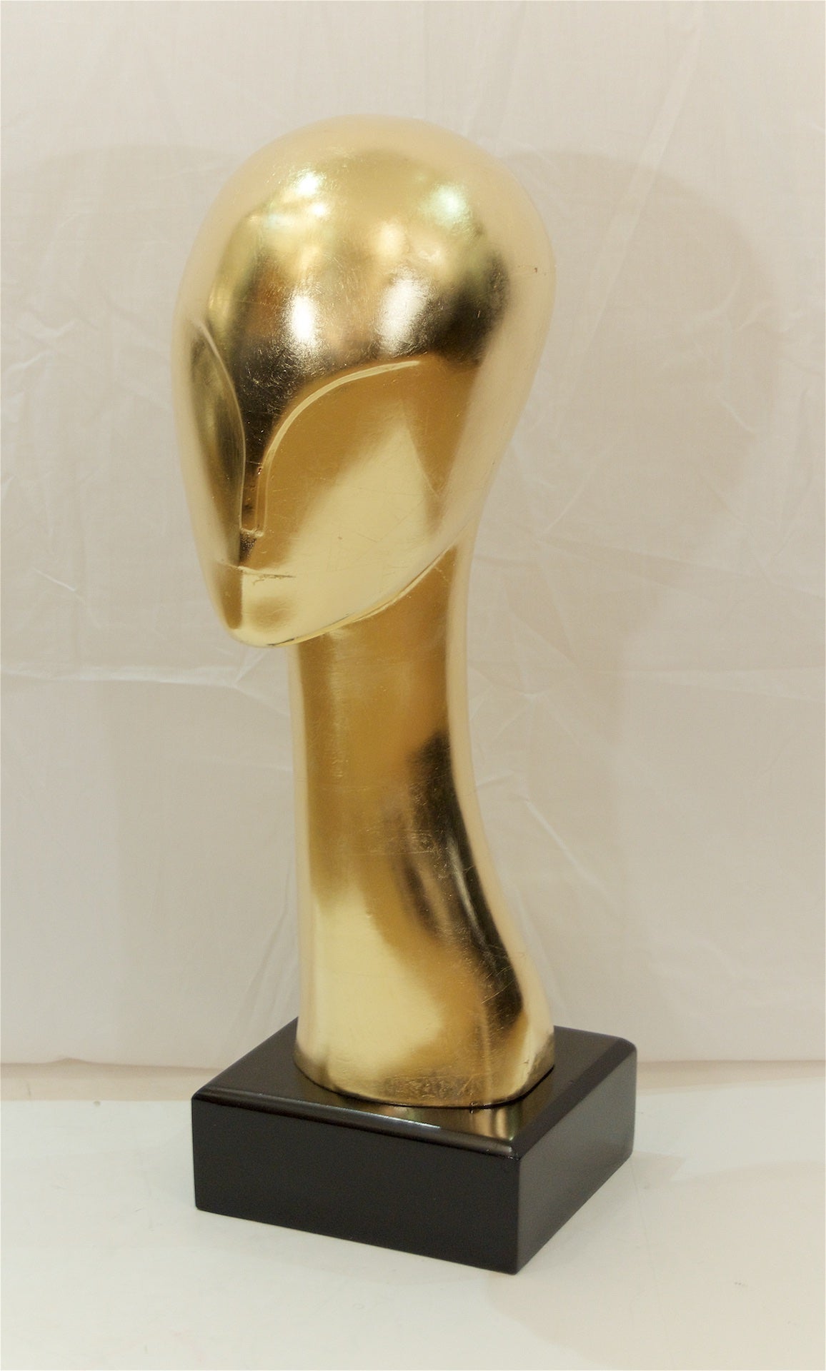 Giltwood Head Sculpture After Brancusi