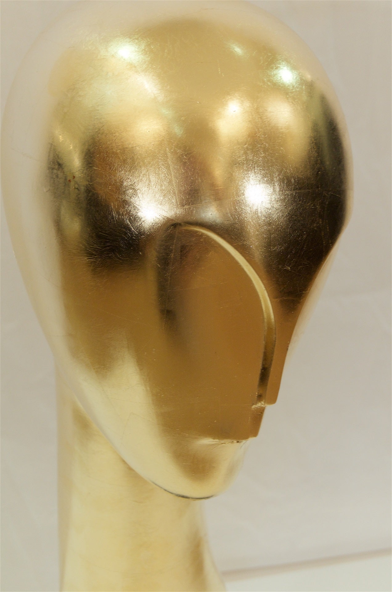 Giltwood Head Sculpture After Brancusi