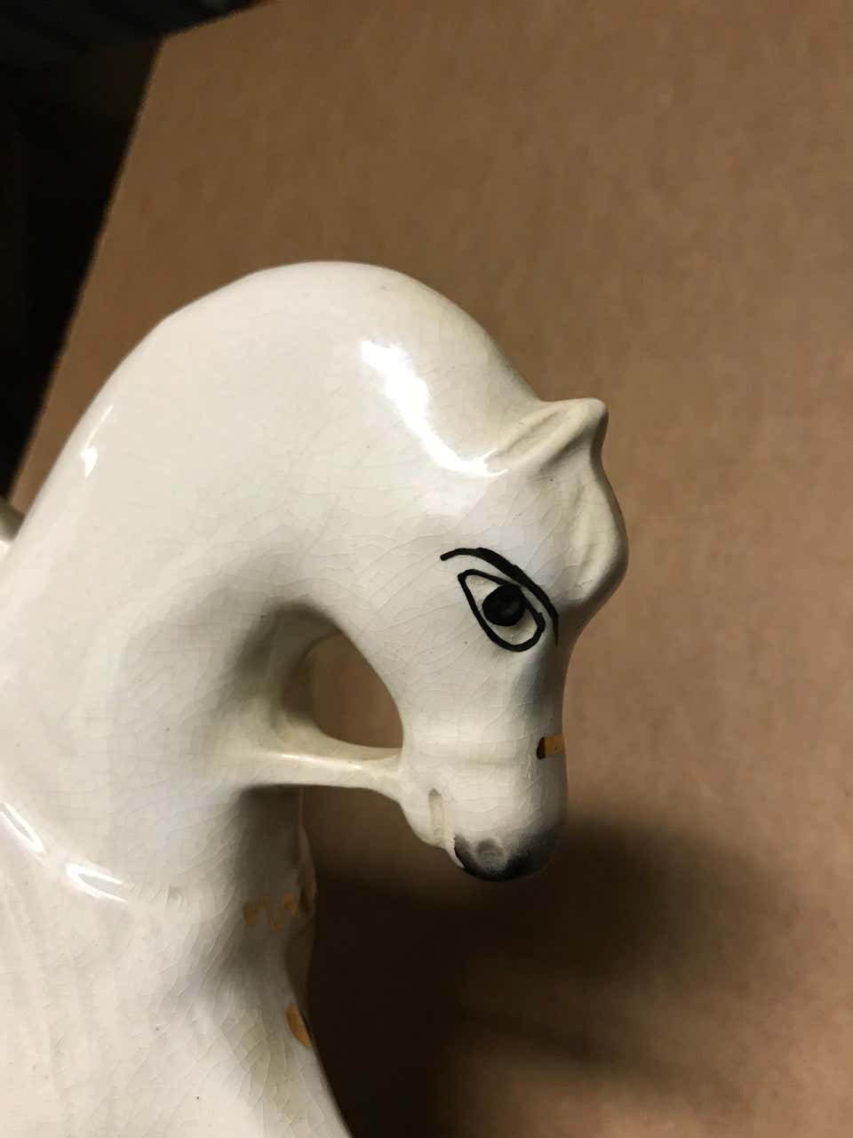 19th Century English Staffordshire Scottish Hunter on Horseback